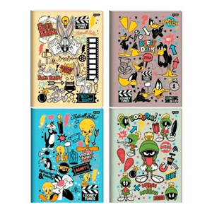 Caderno Jandaia CD 1M 80 Folhas Looney Tunes Sortidos