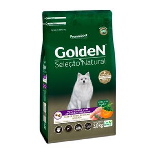 Ração Golden Cães Adultos de Porte Pequeno Sabor Frango com Abóbora e Alecrim 3kg