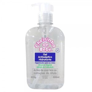 Álcool Em Gel Cheirinho De Bebê Hidratante 500ML
