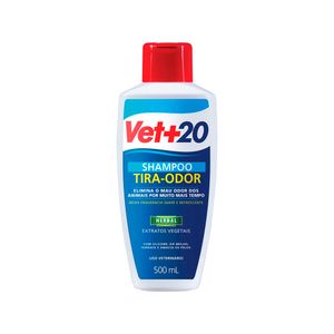 Shampoo Herbal Vet+ 20 Tira Odor Para Cães E Gatos 500ml