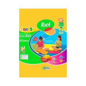 E.V.A. Ibel 40x60cm Amarelo Ouro Pacote com 10 Unidades