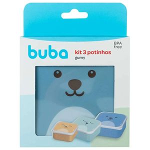 Kit Potinhos Buba Gumy Azul 3x1