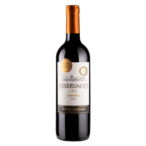 Vinho Chileno Tinto Meio Seco Reservado Santa Carolina Carménère Valle Central Garrafa 750ml