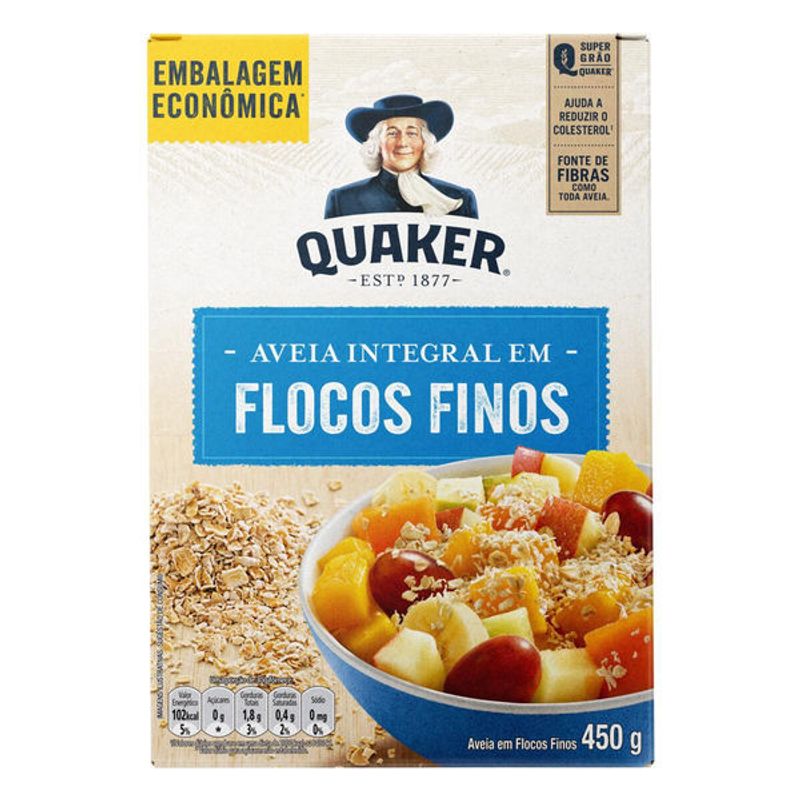 aveia-quaker-flocos-finos-450g