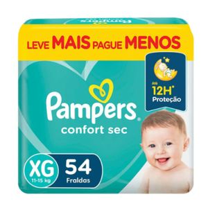 Fralda Descartável Pampers Confort Sec Hiper Tamanho XG 54x1