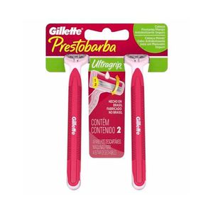 Aparelho de Barbear Descartável Prestobarba Feminino Ultragrip Cartela com 2 Unidades