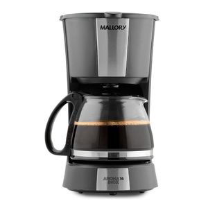 Cafeteira Preta Aroma 16X Inox Mallory