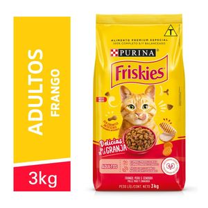 Ração FRISKIES gatos adultos frango - Delícias da Granja 3kg