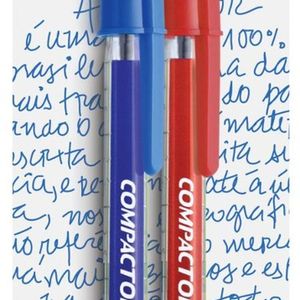 Caneta Esferográfica 1.2 Mm Azul E Vermelho Blister Com