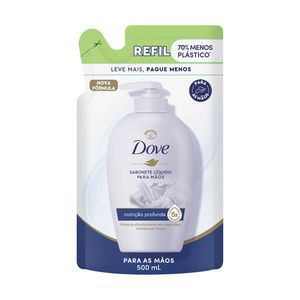 Sabonete Líquido para as Mãos Dove Nutrição Profunda Refil Sachê 500ml
