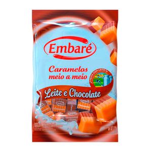 Caramelos Meio a Meio Sabor Leite e Chocolate
