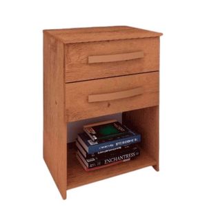 Mesa Cabeceira Atualle 2 Gavetas Canelato Rustico