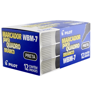 Pincel Quadro Branco WBM-7 Preto Pilot Caixa 12x1