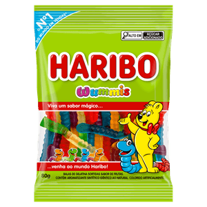 Bala de Gelatina Frutas Wummis Haribo 80G