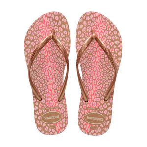Sandália Havaianas Slim Animals Rose Gold Metal 33/34
