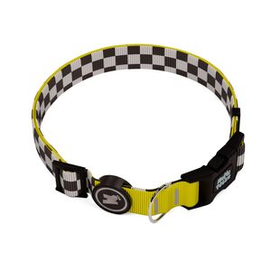 Coleira para Cachorro Multipatas Premium M Táxi/Xadrez