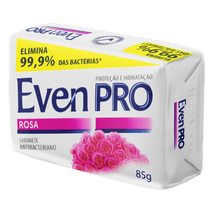 Sabonete em Barra Antibacteriano Rosa Even Pro Cartucho 85g