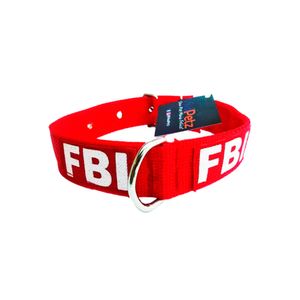 Coleira FBI Porte Grande N8 Vermelha