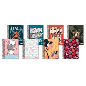 Caderno Jandaia Capa Dura 15 Matérias 300 folhas Magia Basic Sortido