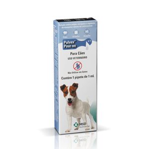 Antipulgas e Carrapatos Pulvex Pour-On para Cães MSD 1ml