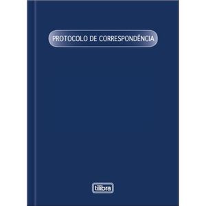 Livro Protocolo de Correspondência Capa Dura Tilibra 100 Folhas Tilibra