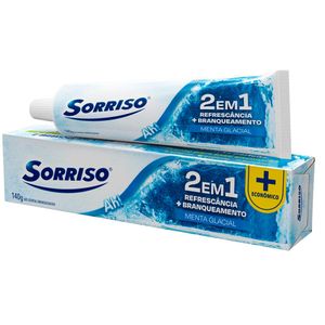 Creme Dental Sorriso 2 em 1 Menta Glacial 140g