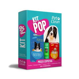 Kit Pop Banho Pet Clean Shampoo, Condicionador E Perfume