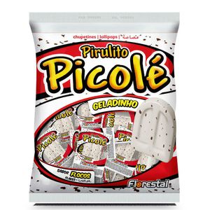 Pirulito Picole Flocos Pacote com 50 Unidades