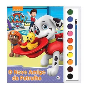 Livro Aquarela Patrulha Canina Novo Amigo
