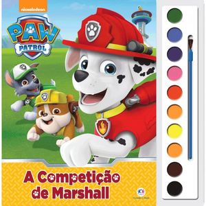Livro Aquarela Patrulha Canina A Competição de Marshall