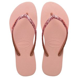 Sandália Havaianas Slim Glitter II Rosa Ballet/ Dourado Blush 33/34