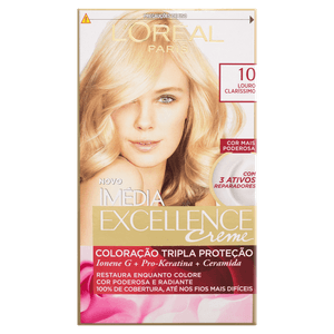 Kit Coloração Creme 10 Louro Claríssimo L'oréal Paris Imédia Excellence