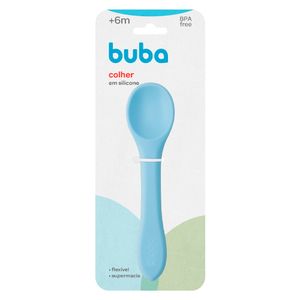 Colher Buba Silicone Azul