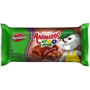 Bolinho Richester Animados Zoo Chocolate com Chocolate 40g