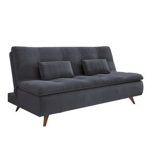 Sofá Cama 3 Lugares Reclinável Maíra Estrela Grafite