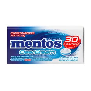 Pastilha Mentos Clear Breath Peppermint 35g