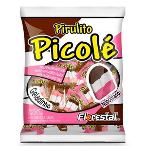 Pirulito Picole Napolitano Pacote com 50 Unidades