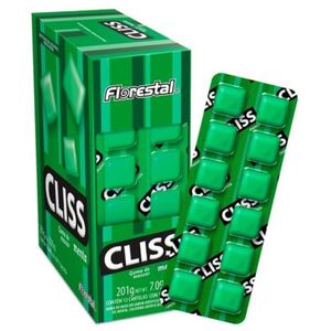 Chiclete Sabor Menta Cliss Caixa com 12 Cartelas