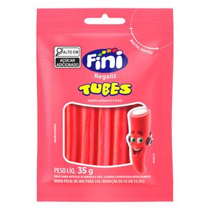 Bala Tubes Fini Morango 35g