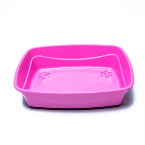 Bandeja Higiênica Pet Injet Luxo Patas Para Gatos Rosa