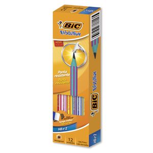 Lápis Preto Evolution Pijama Nº 2HB Bic Caixa com 12 Unidades