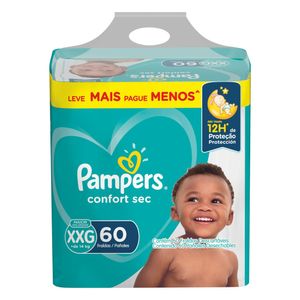 Fralda Pampers Confortsec Hiper XXG 60 Unidades