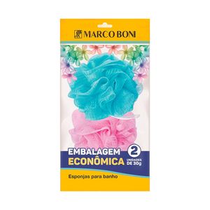 Esponja para Banho Nylon Embalagem Econômica 2X