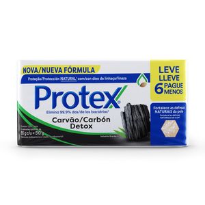 Sabonete em Barra Protex Carvão Detox Leve 6 Unidades e Pague Menos