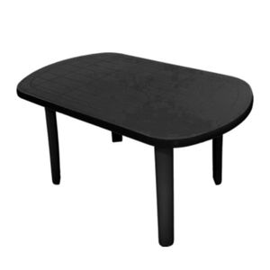 Mesa de Plástico Retangular Desmontável Topplast Preto