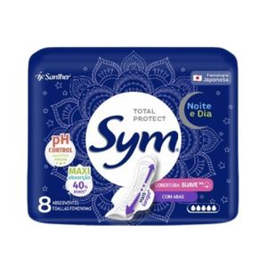 Absorvente Sym Noturno e Suave Com Abas