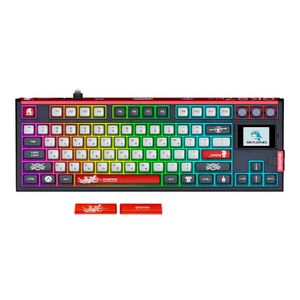 TECLADO GAMER MECANICO SKYLOONG GK87 PRO SPARTA, SWITCH KTT SILVER, 3 MODOS, RGB, HOT SWAP, 4000MAH