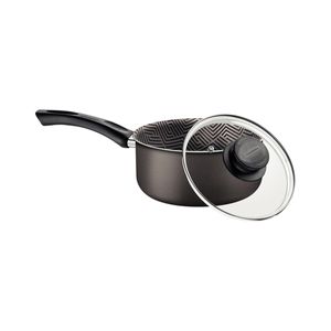 Panela Tramontina Paris Antiaderente Chumbo com Tampa de Vidro 22CM