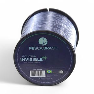 Linha de pesca 500m Aqualine Invisible Pesca Brasil 0,40mm Transparente