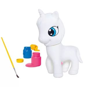 Boneco Pônei Unicórnio Unika Pintura Guache Pincel Colorir Educativo Infantil Samba Toys
